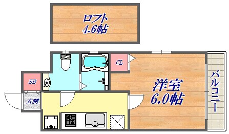 エステムコート神戸県庁前4グランディオの物件間取画像