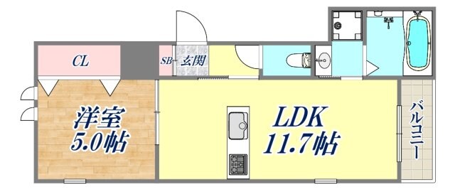 へーベルメゾン六甲道の物件間取画像