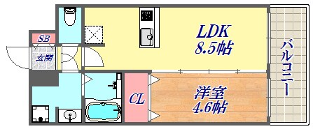 プレサンスKOBEアモーレの物件間取画像