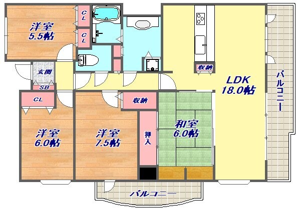 アーデンコート住吉川の物件間取画像