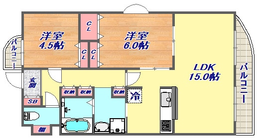 クオーレ御影の物件間取画像