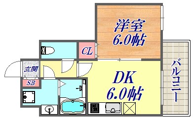 プリオーレ新開地の物件間取画像