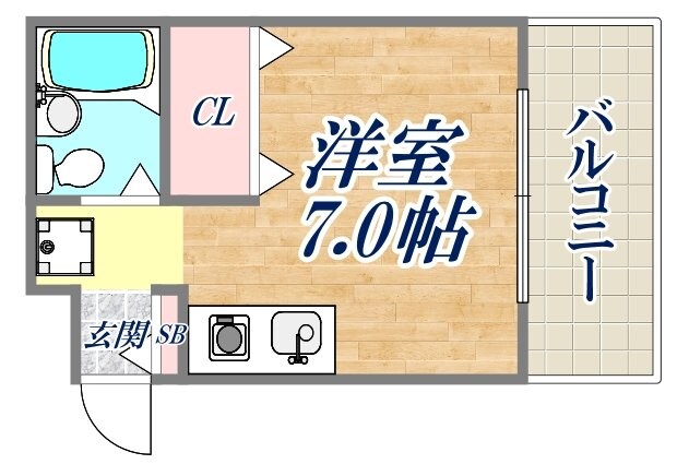 ダイドーメゾン三宮東の物件間取画像