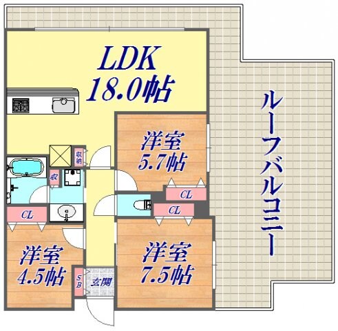 ソルレヴェンテ神戸中山手通の物件間取画像