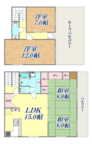 ハンタービルの物件間取画像