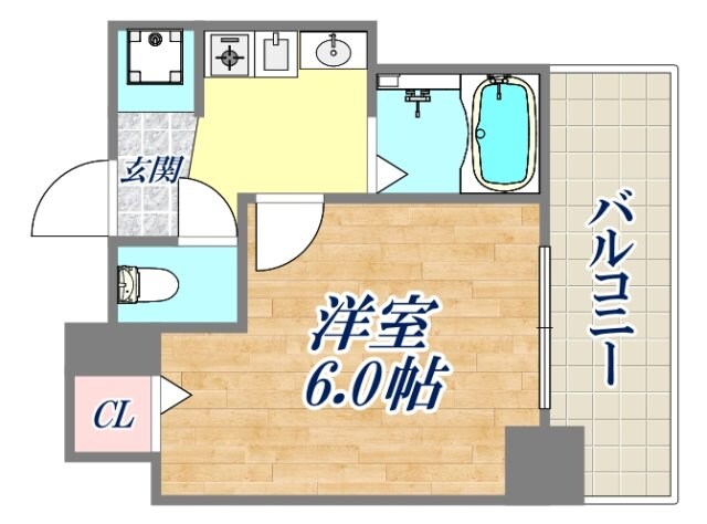 エステムコート神戸県庁前の物件間取画像