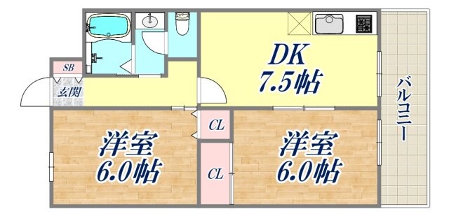 谷上ハイツの物件間取画像