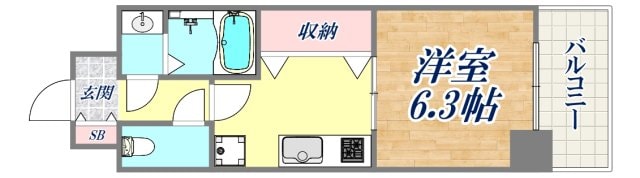 セオリー神戸アクアグルーブの物件間取画像