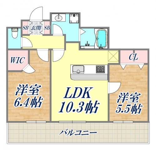 エステムプラザ神戸元町・海岸通の物件間取画像