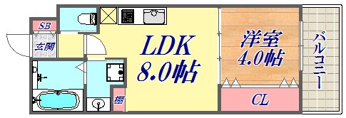 ブエナビスタ神戸駅前の物件間取画像