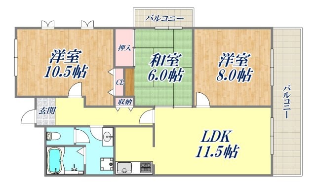 進和北楠アーバンライフの物件間取画像