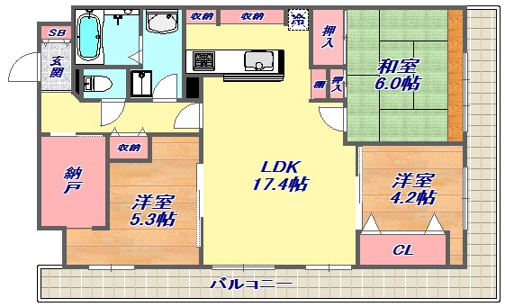 ハイツ本山の物件間取画像