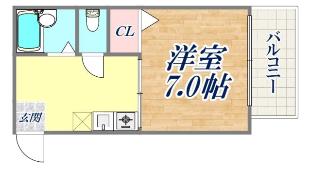 ブロスハイツ住吉本町の物件間取画像