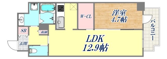 zonna神戸磯上通の物件間取画像