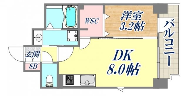 エステムコート神戸元町2ザ・サロンの物件間取画像