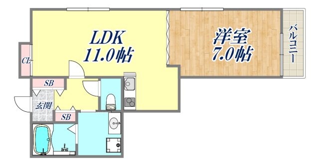 イルシオンド芦屋の物件間取画像