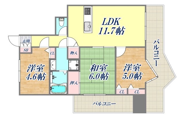 シーガルパレス元町の物件間取画像