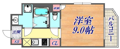 レジデンス三宮東グルーブの物件間取画像