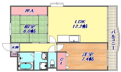 ハイネス岡本の物件間取画像