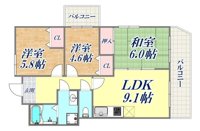 ガーデンコート北青木の物件間取画像