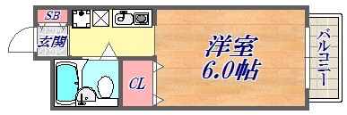 中山手ガーデンパレスB棟の物件間取画像