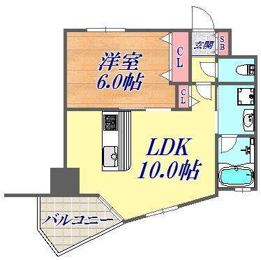 プリオーレ神戸大開通の物件間取画像