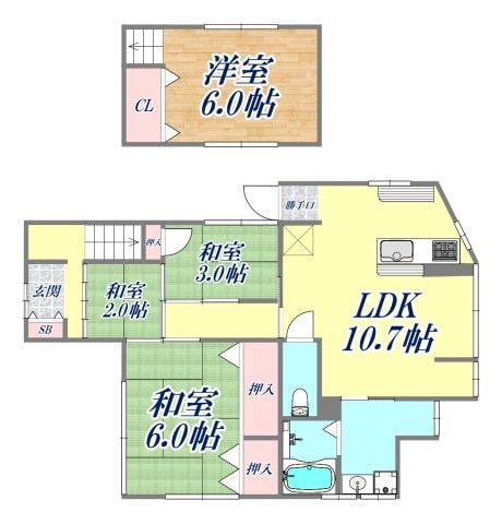 長田区高東町1丁目戸建の物件間取画像