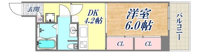 ワコーレ六甲道オービット２の物件間取画像