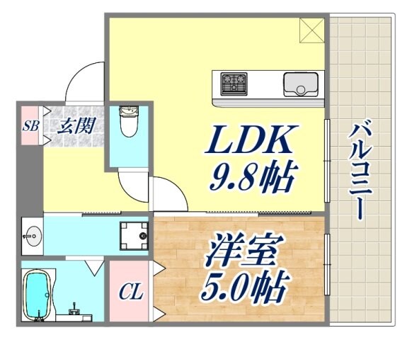 アスタピア新長田エスタプレシオスの物件間取画像