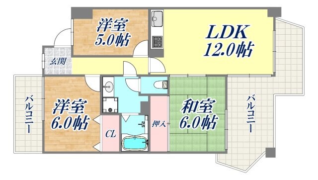 ガーデンハイツ桃山台弐番館の物件間取画像