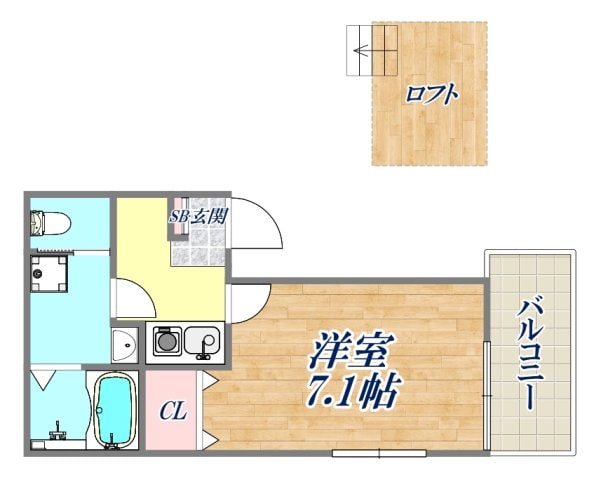 和田岬駅 徒歩4分 3階の物件間取画像