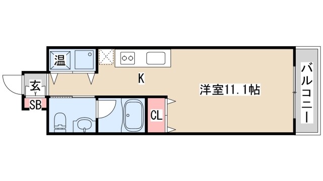 レジディア神戸磯上の物件間取画像