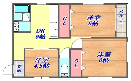 城内マンションの物件間取画像