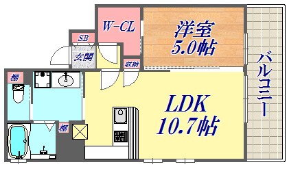 アーバネックス神戸水木通の物件間取画像