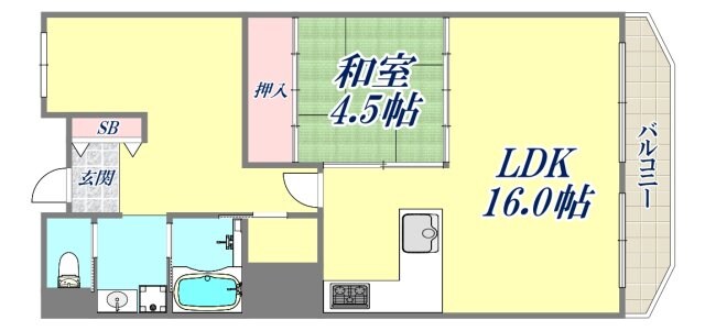 ローズハイツ芦屋の物件間取画像