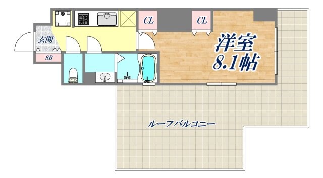 元町駅 徒歩11分 8階の物件間取画像