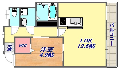 マンション向洋の物件間取画像