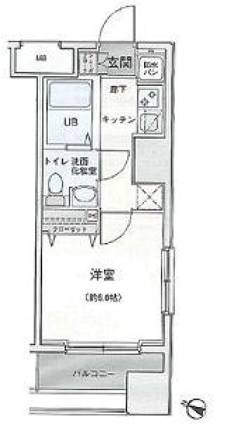 レジディア蒲田の物件間取画像