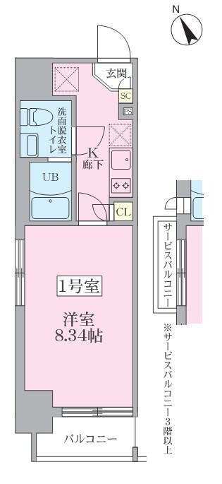 ブイミュージック蒲田の物件間取画像