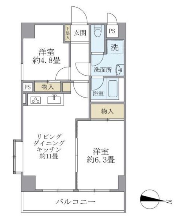 グリーンヒル平和島の物件間取画像