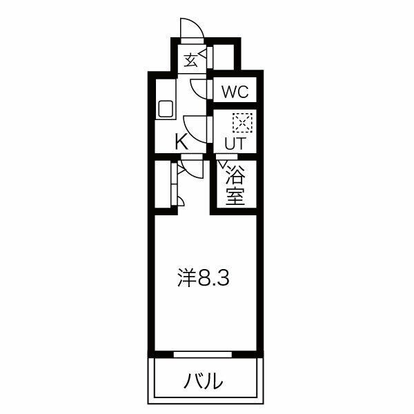 エスリード上前津LIVIAの物件間取画像