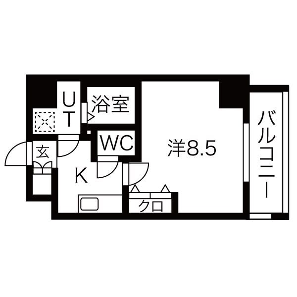 高岳駅 徒歩6分 7階の物件間取画像