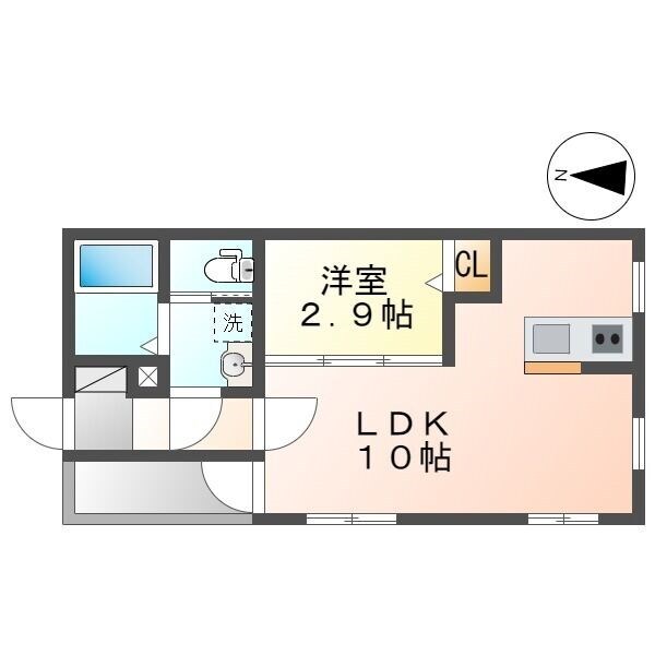 喜多山駅 徒歩4分 2階の物件間取画像