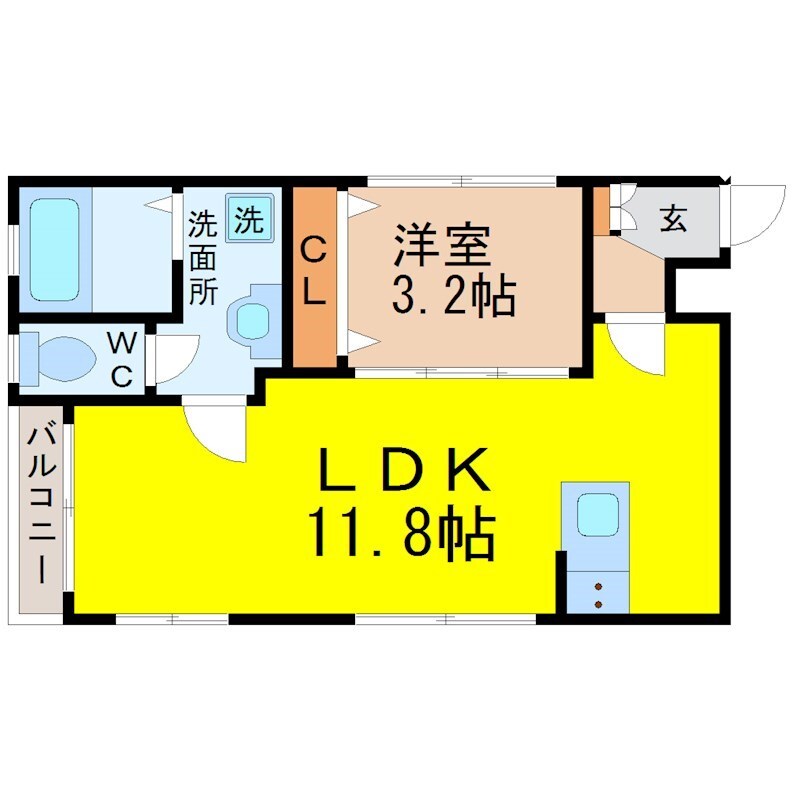 上前津駅 徒歩5分 4階の物件間取画像