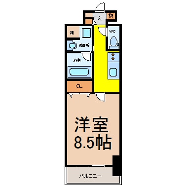 新栄町駅 徒歩10分 5階の物件間取画像