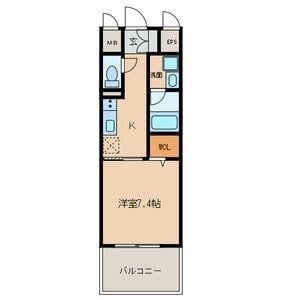 高岳駅 徒歩3分 7階の物件間取画像