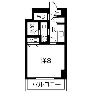 志賀本通駅 徒歩1分 8階の物件間取画像