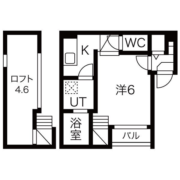 平安通駅 徒歩8分 2階の物件間取画像