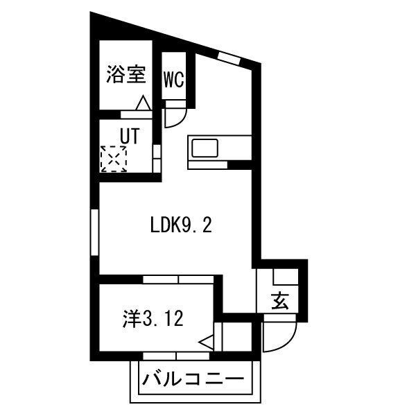サンレジデンス岩塚の物件間取画像