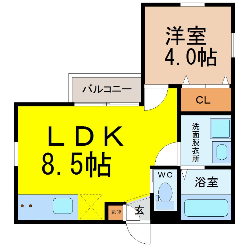 Studio Nの物件間取画像